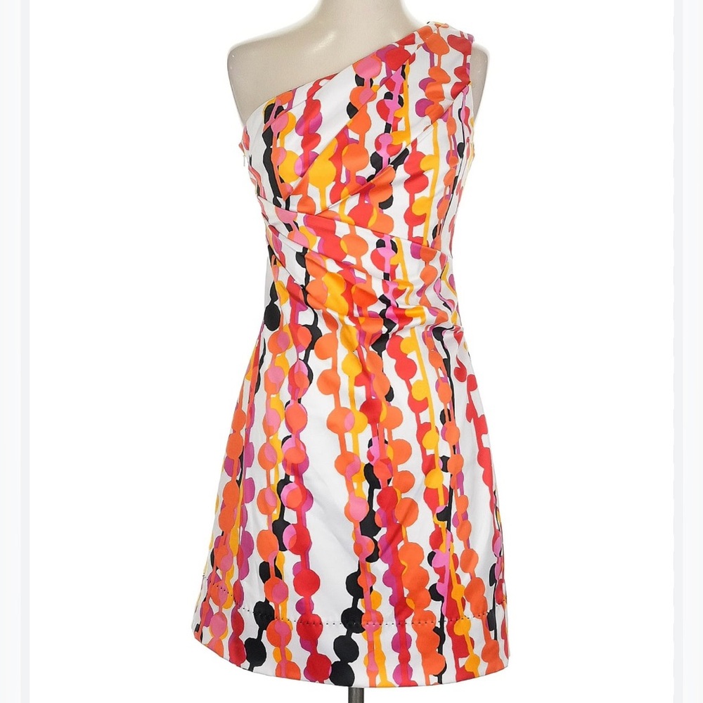 Phoebe Couture Vibrant One-Shoulder Cocktail Dress, worn 1 x, dry cleaned, size6